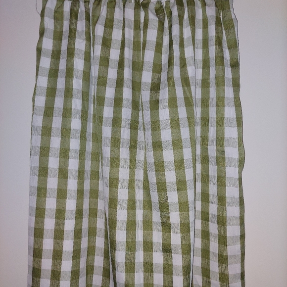 Modcloth New Retro green Gingham Checked Midi skirt belted Size 12 Acadamia - Picture 9 of 11